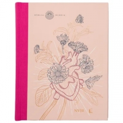 Bíblia Diária Coração Florido | NVI | Leitura Perfeita | Capa Dura C/ Tecido