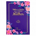 Bíblia de Estudo Para o Cotidiano da Mulher | NVA | Full Collor | Capa Dura Lilás