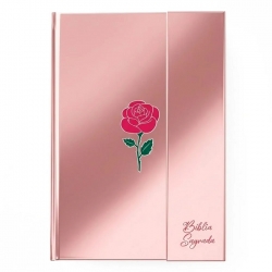 Bíblia Sagrada Minimalista Rosa | ARC | Letra Gigante | Harpa e Corinhos | Capa Dura Carteira