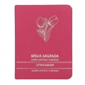 Bíblia Sagrada Tulipa Pink Média | ARC | Letra Maior | Harpa Avivada e Corinhos | Capa Premium Luxo