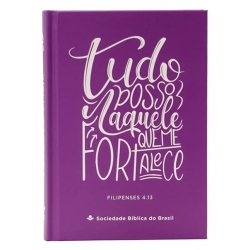 Biblia Sagrada (NAA) Capa Dura Lilás - Filipenses 4:13