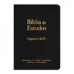 Bíblia de Estudos | NAA | Gigantes da Fé | Preta Bíblia de Estudos | NAA | Gigantes da Fé | Preta