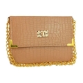 Bíblia bolsa com alça - ARC - harpa - Croco bege