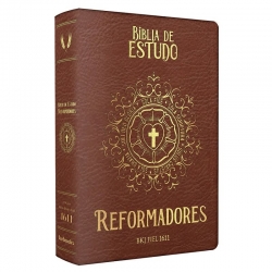 Bíblia de Estudo dos Reformadores - King James 1611 - capa marrom