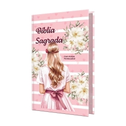 Bíblia RC Com Harpa Pentecostal - Letra Gigante - Capa Dura Rosa