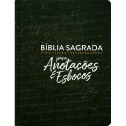 Bíblia NVT para anotações e esboços Capa soft touch preta