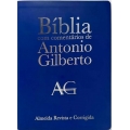 Bíblia com Comentários de Antonio Gilberto Grande Luxo Azul