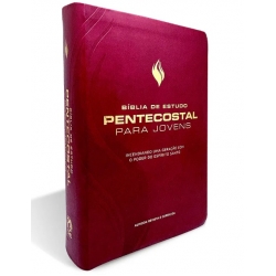 Bíblia de estudo pentecostal para jovens - vinho