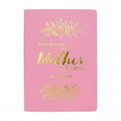 Bíblia De Estudo Da Mulher De Deus | Letra Grande | Harpa Rosa