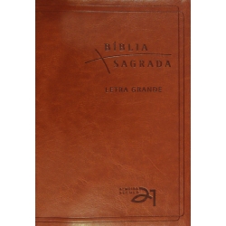 Bíblia Almeida Século 21 Letra grande luxo - marrom