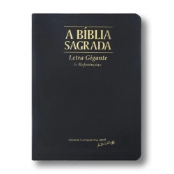 Bíblia Sagrada letra gigante com referencias, preta Bíblia Sagrada letra gigante com referencias, preta