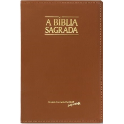 Bíblia ACF Letra Média - Fina - Capa Semi Luxo Caramelo