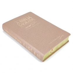 Bíblia ACF RCM Capa Ouro Rosa Letra Gigante Bíblia ACF RCM Capa Ouro Rosa Letra Gigante