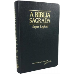 Bíblia ACF Super Legível - Capa Couro Preta Bíblia ACF Super Legível - Capa Couro Preta