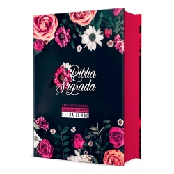 Bíblia Arc Com Harpa Avivada E Corinhos - Letra Jumbo - Capa Dura Floral Pink