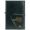 Biblia Acf - Letra Grande, Courosoft Verde Artesanal, Leitura Perfeita 
