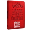 Bíblia em Ação de Estudo Capa Luxo Vermelho