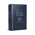 Bíblia de Estudo King James Atualizada - Letra Grande - Luxo Azul Escuro