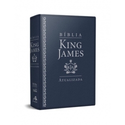 Bíblia de Estudo King James Atualizada - Letra Grande - Luxo Azul Escuro