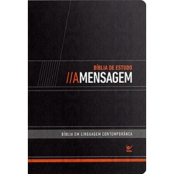 Bíblia de Estudo a Mensagem em linguagem contemporânea - Luxo Preta