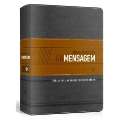 Bíblia de Estudo A Mensagem | Letra Normal | Luxo | Grafite e Bege