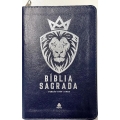 Bíblia Sagrada King James Capa azul com fecho