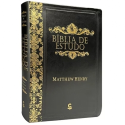 Bíblia de Estudo Matthew Henry  ARC Capa Preta Luxo