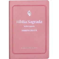 Bíblia sagrada NAA letra gigante harpa cristã - Capa flexível rosa Bíblia sagrada NAA letra gigante harpa cristã - Capa flexível rosa