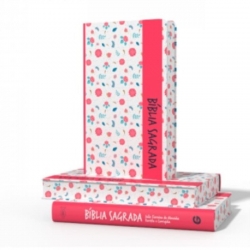 Bíblia RC grande -  Capa especial - Pink floral