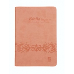 BÍBLIA DN 64C LG | Rosa | Concordância | Letra Grande