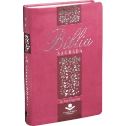 Bíblia Sagrada Letra Gigante - Capa Rosa