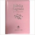 Bíblia Letra Gigante Índice e Zíper - RC - Rosa