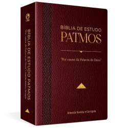 Bíblia de Estudo Patmos Grande Luxo Vinho