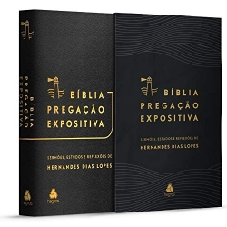 Bíblia Pregação Expositiva | RA |PU luxo preto