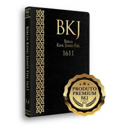 Bíblia King James 1611 Ultrafina - Capa Luxo Preta Premium