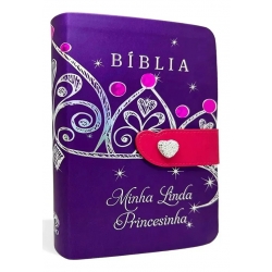 Bíblia Minha Linda Princesinha Capa Flexível Com Fecho Bíblia Minha Linda Princesinha Capa Flexível Com Fecho