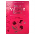 Bíblia de Estudo da Mulher Sábia - ARC - Harpa Avivada - Capa Rosas pink