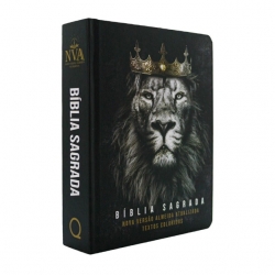 Bíblia Sagrada NVA - Letra Grande - Textos Coloridos - Capa Dura Leão Reis Dos Reis