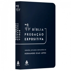 Bíblia Pregação Expositiva | RA |PU luxo azul