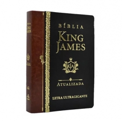 Bíblia King James Atualizada | KJA | Letra Ultra Gigante | Capa Preta e Marrom