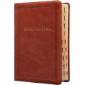 Bíblia Sagrada King James Clássica, Letra grande, Capa luxo marrom