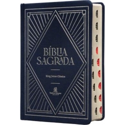 Biblia Sagrada King James Classica - Letra Grande - Tecido Sobre Capa Dura Marinho Biblia Sagrada King James Classica - Letra Grande - Tecido Sobre Capa Dura Marinho
