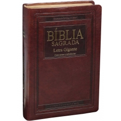 Biblia Sagrada (ARA) Letra Gigante - Castanho c/ Notas e Indice