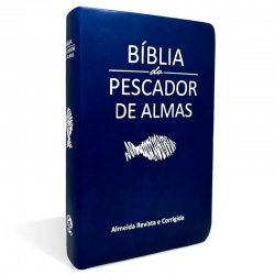 Bíblia do Pescador de Almas Média Luxo Azul Bíblia do Pescador de Almas Média Luxo Azul