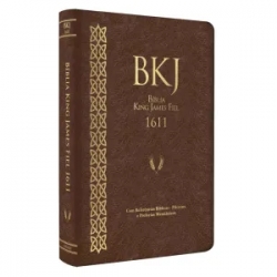 BÍBLIA KING JAMES FIEL 1611 -  PILCROWS LETRA GRANDE CAPA MARROM   