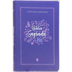 Bíblia Sagrada AEC com letra gigante Capa flexível PU Roxo Bíblia Sagrada AEC com letra gigante Capa flexível PU Roxo