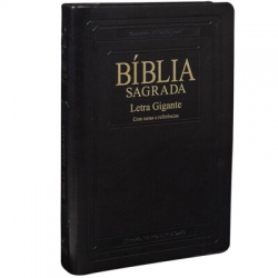 Bíblia Sagrada - letra gigante - preto nobre com beiras douradas e índice digital Bíblia Sagrada - letra gigante - preto nobre com beiras douradas e índice digital