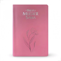 Bíblia de Estudo da Mulher Sábia | ARC | Harpa Avivada | Capa Magnólia Rosa