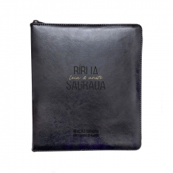 Biblia leia e anote ARC ziper - Capa luxo preta Biblia leia e anote ARC ziper - Capa luxo preta